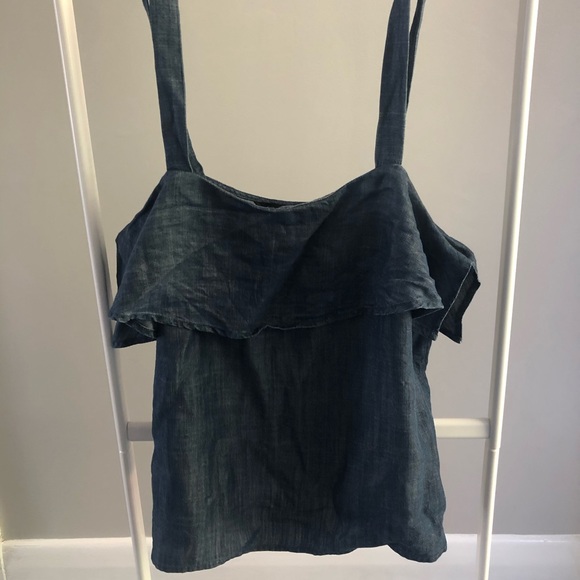 Summer tank, adjustable, light jean - Picture 1 of 4